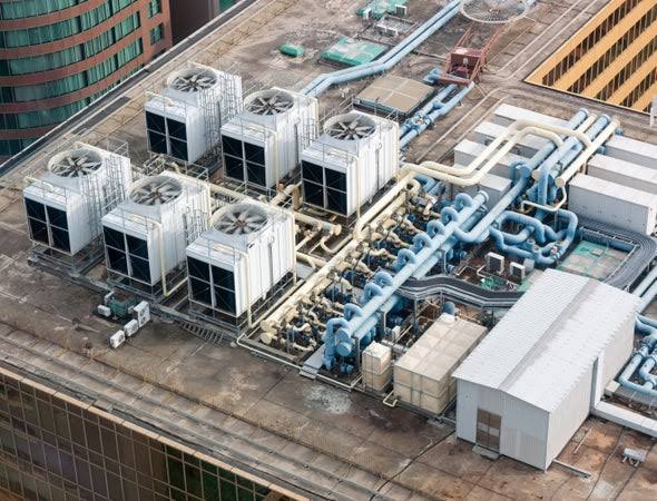 Commercial HVAC system serviced by AR Cooling Solutions